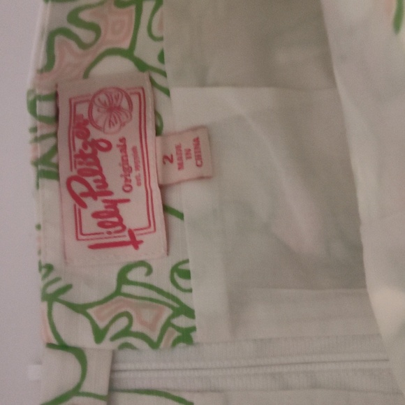 Vintage Lilly Pulitzer skirt frog print green white pink size 4 - Picture 3 of 6